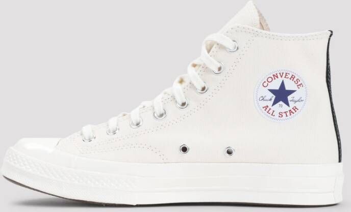 Comme des Garçons Play Rode Hart High Top Sneakers White Dames