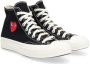 Comme des Garçons Play Rode Hart Hoge Top Sneakers Black Heren - Thumbnail 2