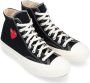 Comme des Garçons Play Rode Hart Hoge Top Sneakers Black Heren - Thumbnail 3