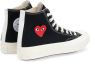 Comme des Garçons Play Rode Hart Hoge Top Sneakers Black Heren - Thumbnail 4