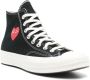 Comme des Garçons Play Rode Hart Hoge Top Sneakers Black Heren - Thumbnail 2