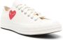 Comme des Garçons Play Rode Hart Lage Sneakers White Heren - Thumbnail 2