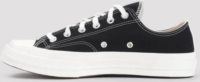 Comme des Garçons Play Rode Hart Lage Top Sneakers Black Dames