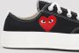 Comme des Garçons Play Rode Hart Lage Top Sneakers Black Dames - Thumbnail 4