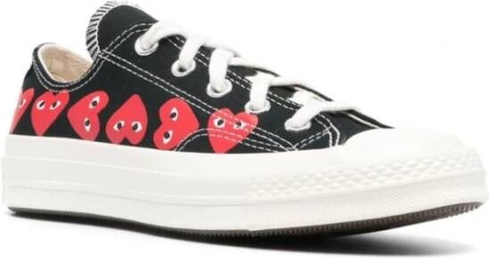 Comme des Garçons Play Rode Hart Lage Top Sneakers Multicolor Heren