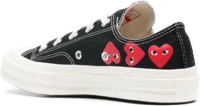 Comme des Garçons Play Rode Hart Lage Top Sneakers Multicolor Heren