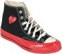 Comme des Garçons Play Rode High Top Sneakers Black Heren - Thumbnail 2