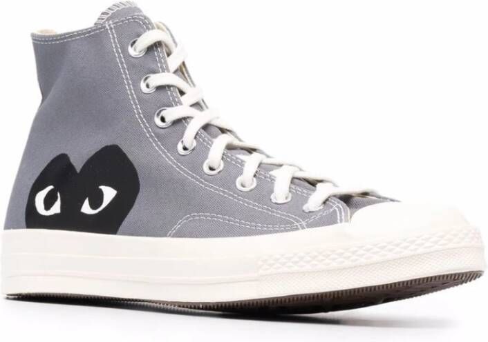 Comme des Garçons Play Grijze Katoenen Sneakers met Hart Blue Dames