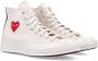 Comme des Garçons Play Witte Heart Hi-Top Sneakers White Heren - Thumbnail 2