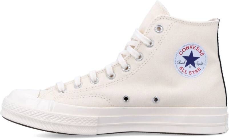 Comme des Garçons Play Witte Heart Hi-Top Sneakers White Heren