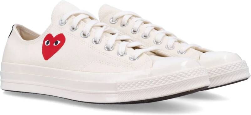 Comme des Garçons Play Witte Heart Low Top Sneakers White Unisex