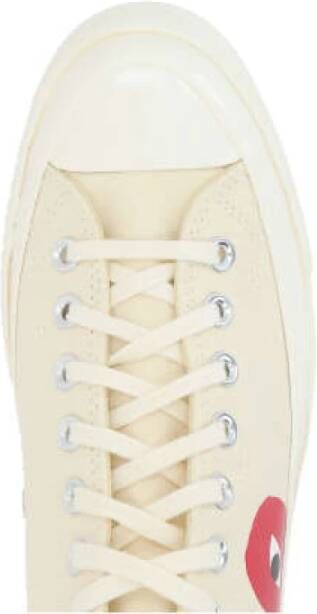 Comme des Garçons Play Witte Canvas Lage Sneakers White Dames