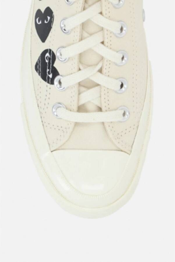 Comme des Garçons Play Witte lage-top canvas sneakers White Heren