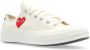 Comme des Garçons Beige Canvas Sneakers met Hartprint Beige Heren - Thumbnail 7