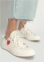 Comme des Garçons Beige Canvas Sneakers Cap Toe Lace-Up Beige Dames - Thumbnail 6