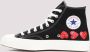 Comme des Garçons Play Zwarte Canvas Hi Top Sneakers Black Heren - Thumbnail 2