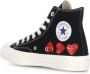 Comme des Garçons Play Zwarte Canvas High Top Sneakers Black Dames - Thumbnail 4