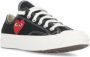 Comme des Garçons Play Zwarte Canvas Sneakers met Contrasterend Logo Black Dames - Thumbnail 3