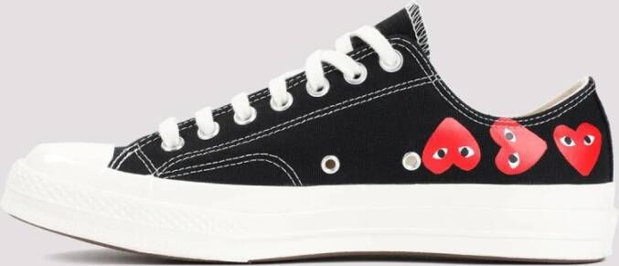 Comme des Garçons Play Zwarte Canvas Sneakers Multicolor Dames