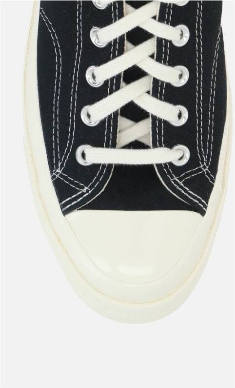 Comme des Garçons Play Zwarte Hart Lage Canvas Sneakers Black Dames