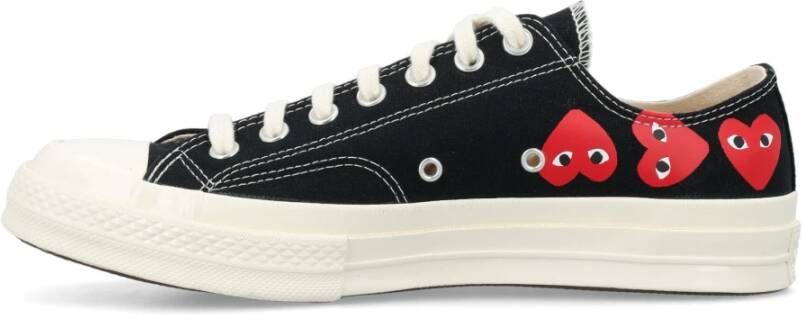 Comme des Garçons Play Zwarte Hartprint Lage Sneakers Black Heren