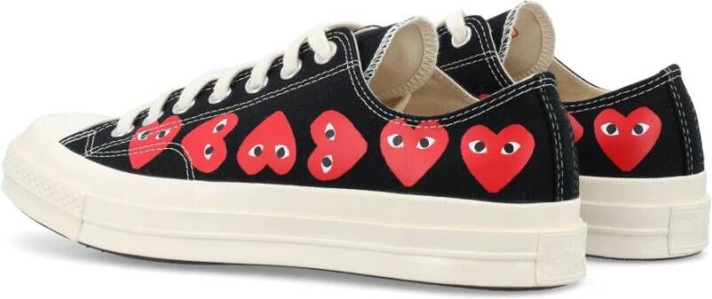 Comme des Garçons Play Zwarte Hartprint Lage Sneakers Black Heren