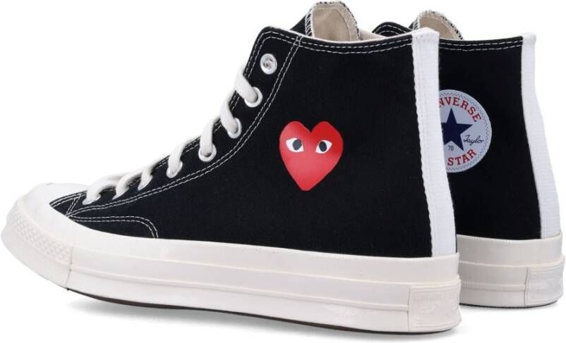 Comme des Garçons Play Zwarte Heart Hi Top Sneakers Black Heren