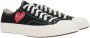 Comme des Garçons Play Zwarte Heart Low-Top Canvas Sneakers Black Heren - Thumbnail 2