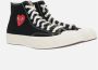 Comme des Garçons Play Zwarte High-Top Canvas Sneakers Black Dames - Thumbnail 2