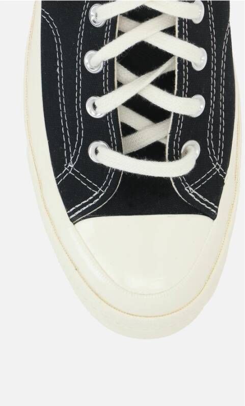 Comme des Garçons Play Zwarte High-Top Canvas Sneakers Black Dames