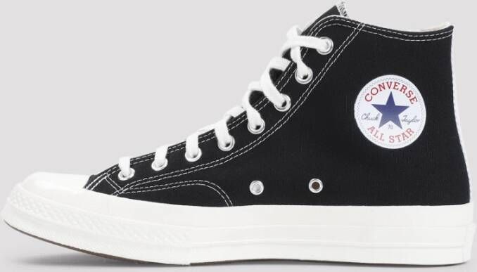 Comme des Garçons Play Zwarte Sneakers Verhoog Stijl Black Heren