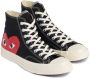 Comme des Garçons Play Grote Hart High Top Sneakers Black Heren - Thumbnail 2