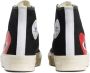 Comme des Garçons Play Grote Hart Hoge Sneakers Black Heren - Thumbnail 3