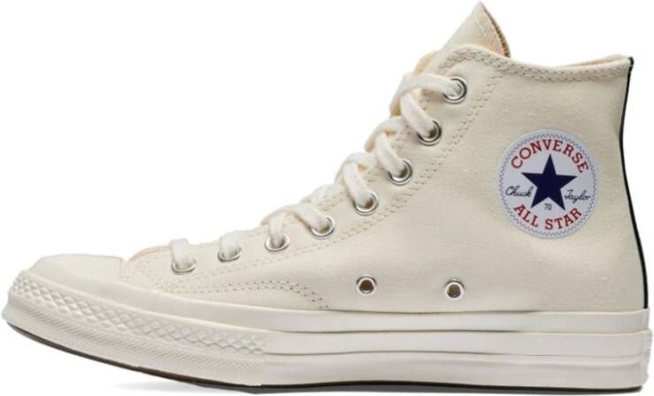 Comme des Garçons Witte Canvas High-Top Sneakers White Heren