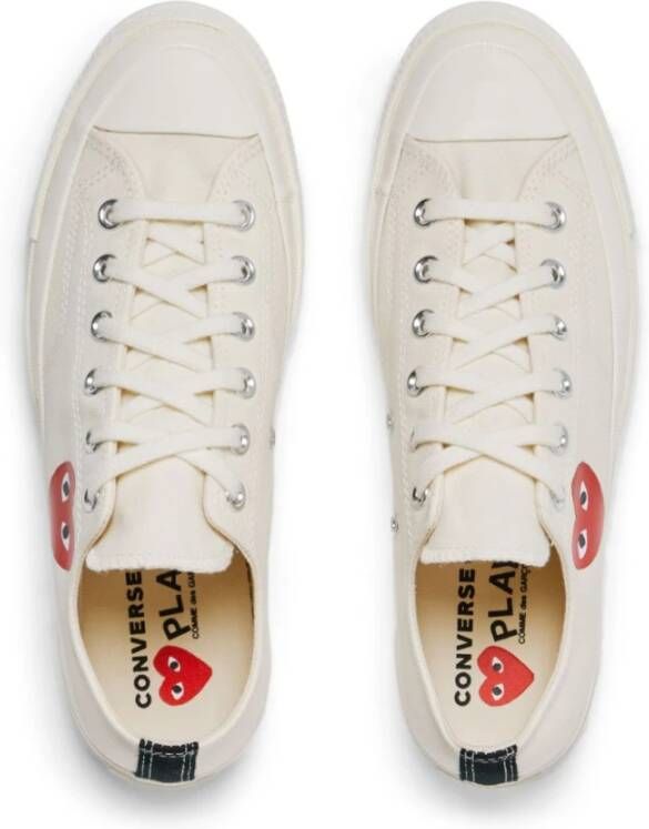 Comme des Garçons Witte Canvas Logo Sneakers White Heren