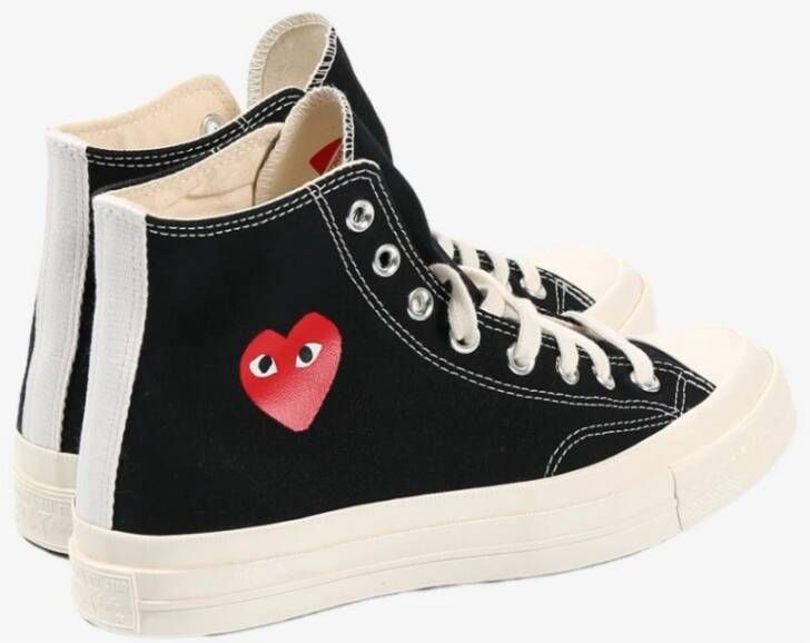 Comme des Garçons Zwarte Canvas Veterschoenen Black Heren