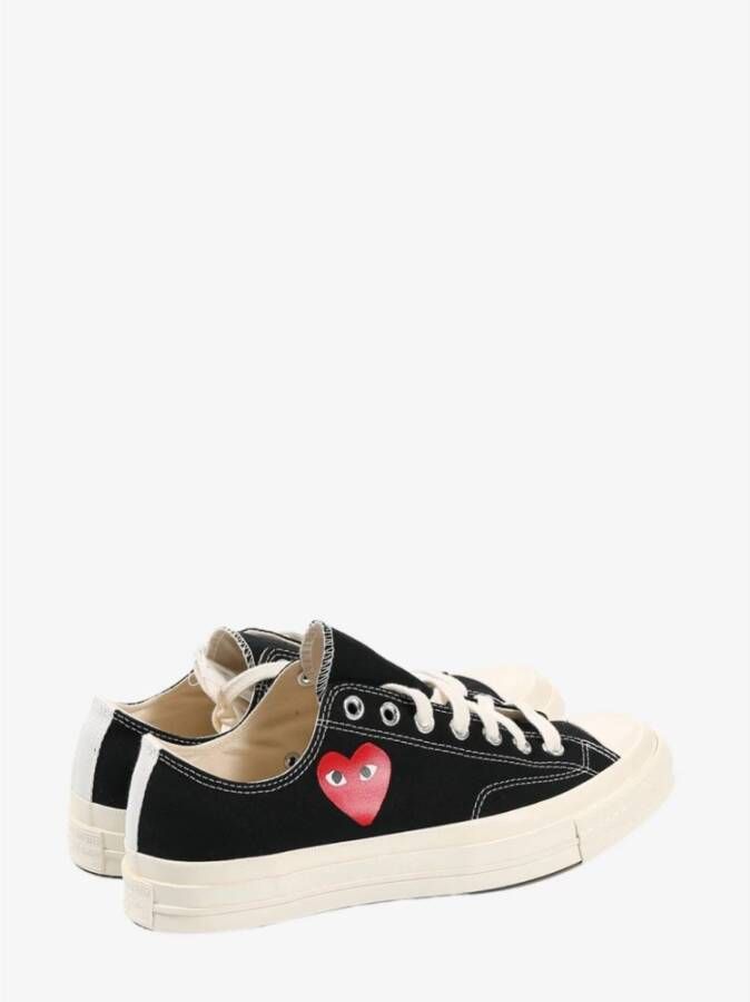 Comme des Garçons Zwarte Sneakers met Hart Logo Black Dames