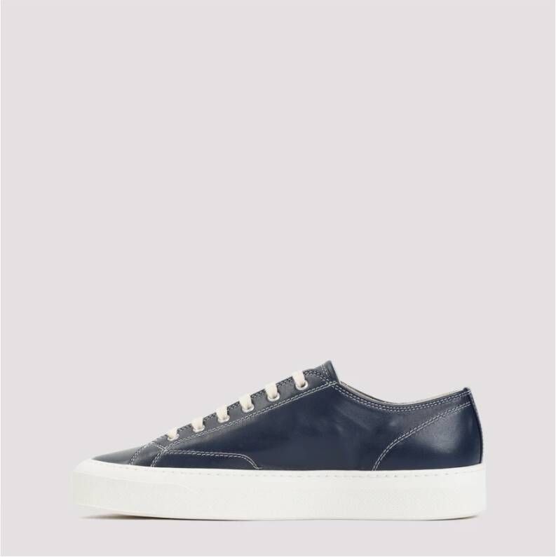 Common Projects Blauwe Leren Lage Sneakers Blue Heren