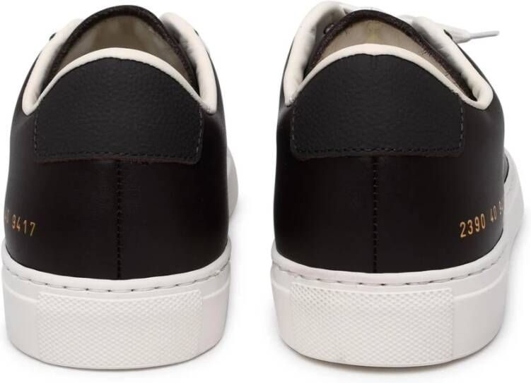 Common Projects Bruin Leren Sneakers Ronde Neus Black Heren