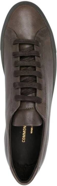 Common Projects Donkerbruine Lage Sneaker Brown Heren