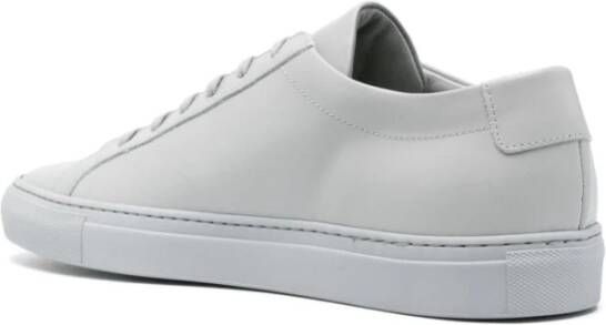 Common Projects Grijze Leren Sneakers Veters Ronde Neus Gray Heren