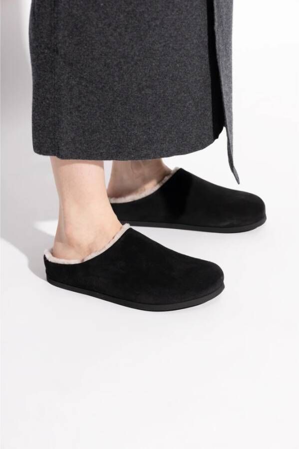 Common Projects Leren slides Klomp Black Dames