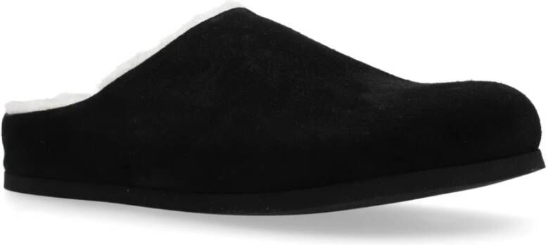 Common Projects Leren slides Klomp Black Dames