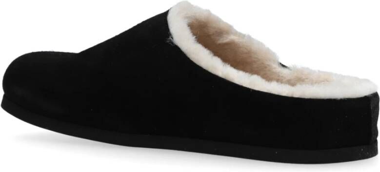 Common Projects Leren slides Klomp Black Dames