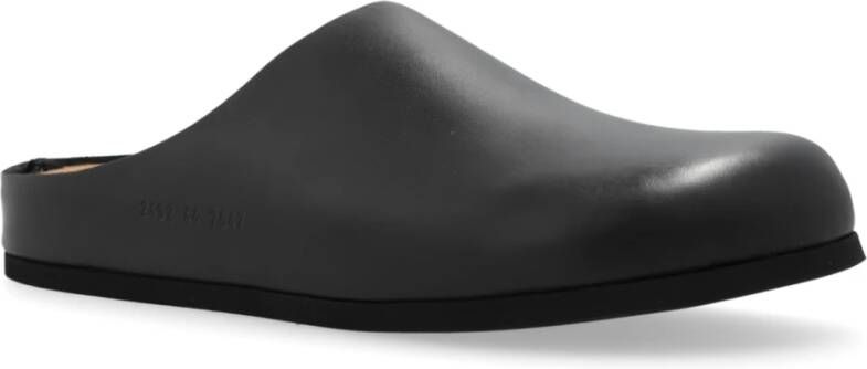 Common Projects Leren slides Klomp Black Heren