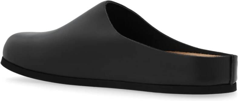 Common Projects Leren slides Klomp Black Heren