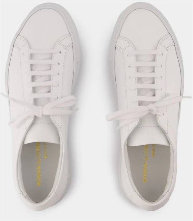 Common Projects Witte Leren Lage Sneakers White Dames