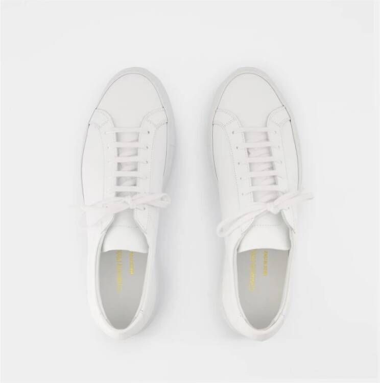 Common Projects Witte Leren Lage Sneakers White Heren