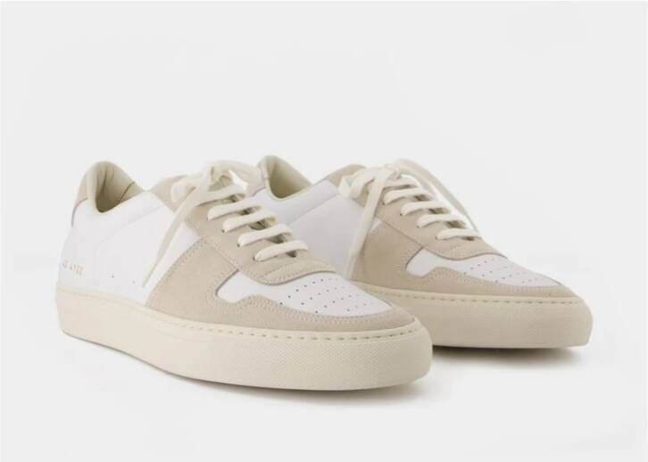 Common Projects Witte Leren Sneakers Ronde Neus White Heren