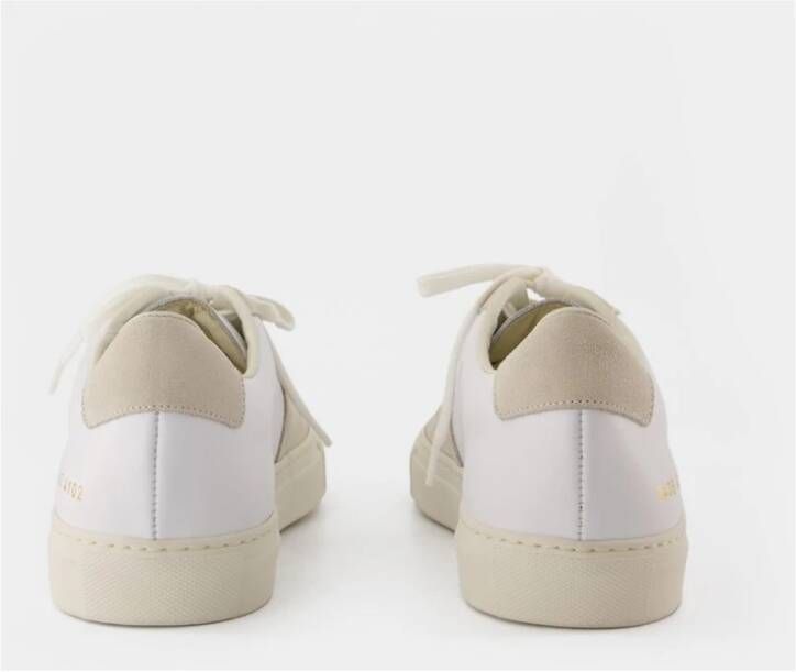 Common Projects Witte Leren Sneakers Ronde Neus White Heren